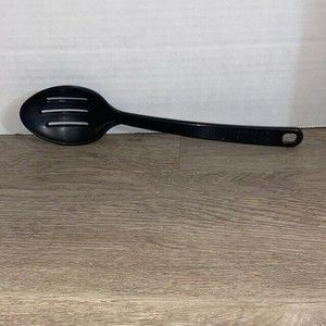 Ultratemp Slotted Serving Spoon Black Robinson Knife Company Vintage USA #2115-1